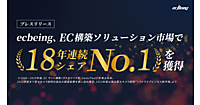 ecbeing、富士キメラ総研の「ソフトウェアビジネス新市場 2026年版」のECサイト構築（カスタマイズ型SaaS/PaaS）で18年連続シェアNo.1を獲得