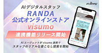 RANDA公式ECサイトでAIエージェントがスタッフのリアルな着こなし提案。ecbeingの「AIデジタルスタッフ」が「visumo」連携で実現