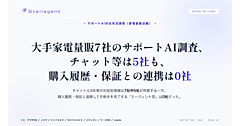 ヤマダHD、ノジマ、ビックカメラ、ヨドバシカメラ、エディオン、ケーズHD、Joshin。サポートサイトのAI対応状況は？