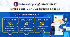 フューチャーショップのaaS型ECサイト構築プラットフォーム「futureshop」、スタッフDXアプリ 「STAFF START」とのタグ連携