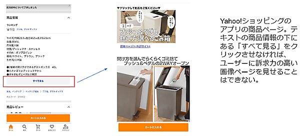 佐藤氏は「できるだけ多くの写真や画像を入れて、商品の訴求力を上げる必要がある」と提唱（画像は「Yahoo!ショッピング」から編集部がキャプチャして追加）
