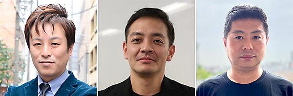 株式会社PRECS チーフコンサルタント柾 大和 氏、株式会社PRECS 取締役 的場 大昌氏、SIKI株式会社（GALLEIDO）代表取締役 大林 浩氏