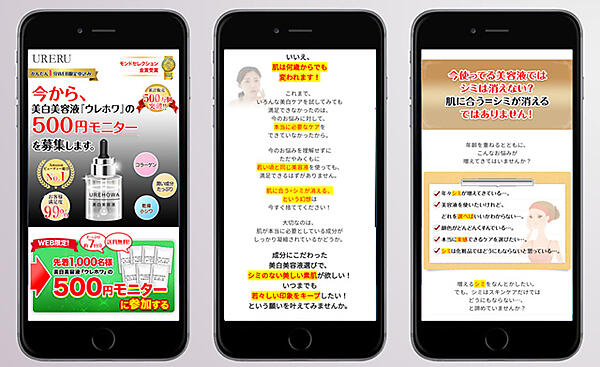 図　ランディングページの例