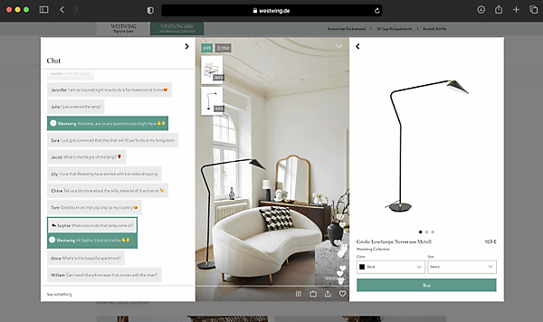 Bambuserを使ったオンラインビデオコマース（デスクトップ）
