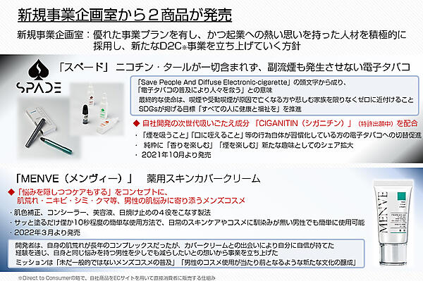 北の達人コーポレーション 2023年2月までに新記事牛企画室から発売された2つの新商品