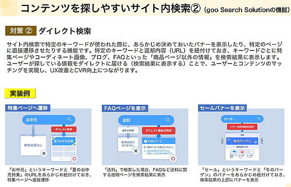 “売れるECサイト”とは？ 消費者1000人超が答えた「買いやすいECサイトの条件」＆サイト内検索の今 「goo Search Solution」のコンテンツ検索機能