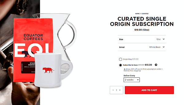 Equator Coffeesのサブスクリプション