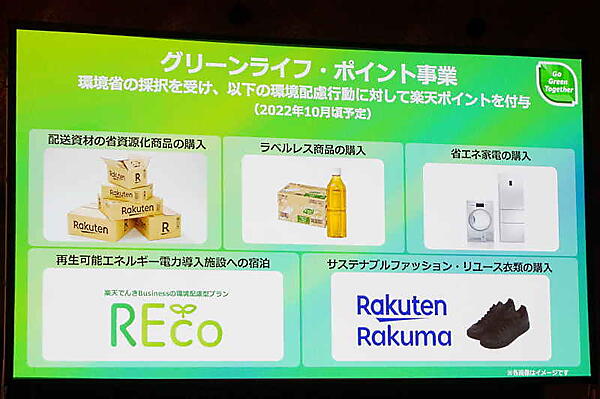 楽天・三木谷社長が語った「モバイルと市場のシナジー」「きょう楽」の可能性など【「楽天EXPO 2022」講演要旨】 楽天グループは環境省が2021年度補正予算で実施する「グリーンライフ・ポイント」事業に採択された