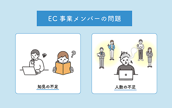 メンバーの問題としては、知見の不足や人数不足といった課題が多くみられる