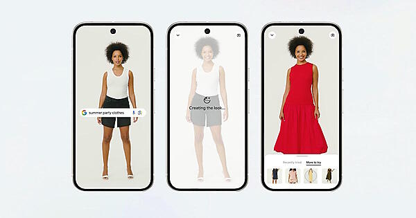 自身の全身画像をアップすると、バーチャル上で“試着”できる（Googleのニュースリリースから追加）