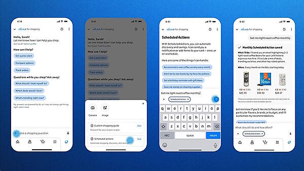 日用品の購入を定期的なアクションとして設定できる