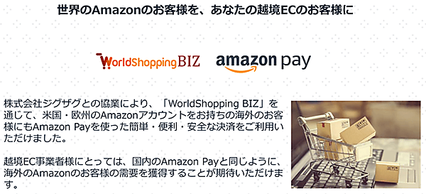 Amazon Pay Amazon 越境ECではジグザグと協業