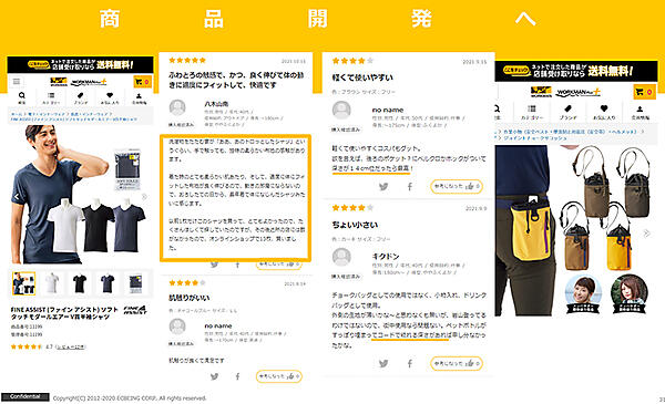 ecbeing ReviCo レビコ レビュー ワークマンの事例