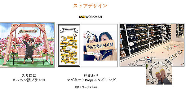 「ワークマン女子」の店舗で実施している、ユーザーのSNS投稿を促す工夫の一例