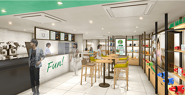 東日本旅客鉄道（JR東日本）はネットとリアルの場が連携する新たなショールーミング拠点を設置、ECモール「JRE MALL」とリアルショップが連携する買い物体験の場を拡大 「JRE MALL Cafe」のイメージ