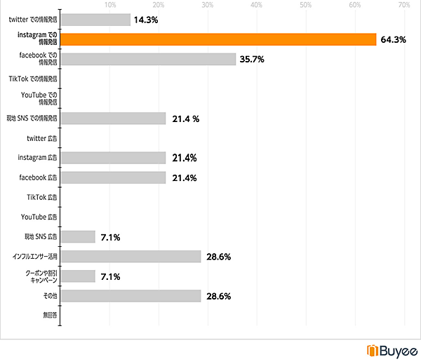 越境ECに関するアンケート調査 BEENOS BeeCruise Buyee 実施しているプロモーションの方法