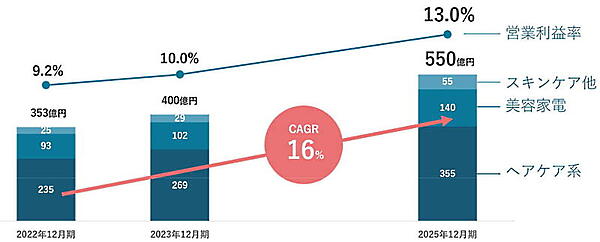 2025年12月期までの中期事業戦略（画像は編集部がI-neのIR資料からキャプチャ）
