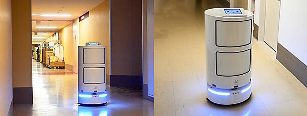 阪急阪神百貨店は館内物流業務の自動化へ向け、自律走行搬送ロボットを用いたメール便の実証実験を実施した