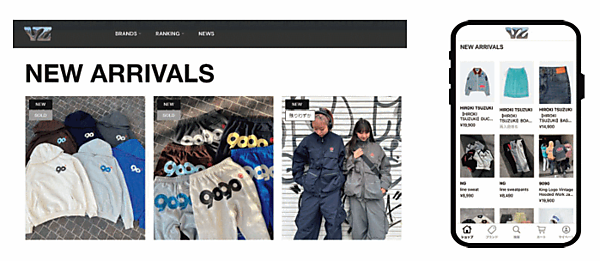 yutoriが運営する直営のECサイト「YZ Store」