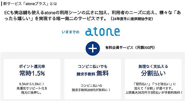「atoneプラス」の概要