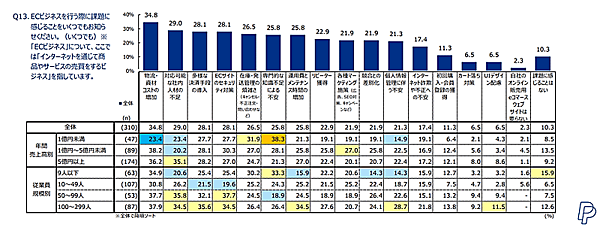 ペイパルの「中小企業によるEコマース活用実態調査2024」 ECビジネスの課題