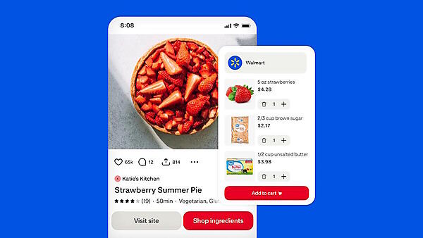 Walmart（ウォルマート）は、「Pinterest」から直接、Walmartのショッピングカートに食材を追加できるようにしました
