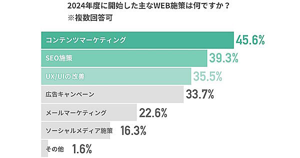 2024年度に開始した主なWeb施策（複数回答可）