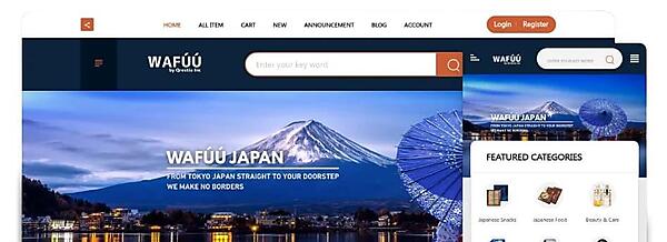 越境ECサイト「WAFUU.COM」を運営するクレスティアが発表した、越境ECサイトの「生成AI経由の越境EC購買動向」調査結果 越境EC「WAFUU.COM」のトップ画面