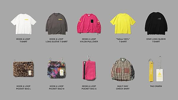 「Yellow by TAKAHISA MASUDA」で展開するTシャツやグッズなど