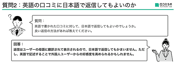 英語の口コミに対する返信方法