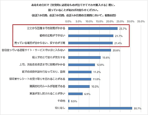 突発的な商品の購買についての課題など