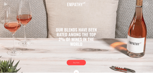 Empathy Winesのサイトトップページ
