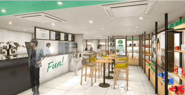 東日本旅客鉄道（JR東日本）はネットとリアルの場が連携する新たなショールーミング拠点を設置、ECモール「JRE MALL」とリアルショップが連携する買い物体験の場を拡大 「JRE MALL Cafe」のイメージ
