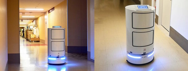 阪急阪神百貨店は館内物流業務の自動化へ向け、自律走行搬送ロボットを用いたメール便の実証実験を実施した