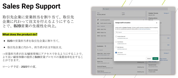 「Sales Rep Support」